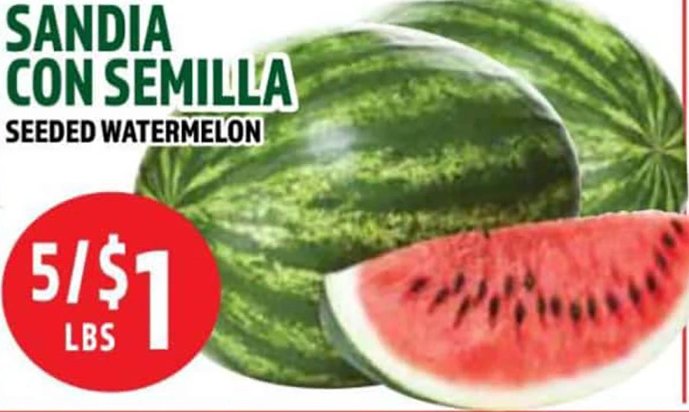 Sandia con Semilla