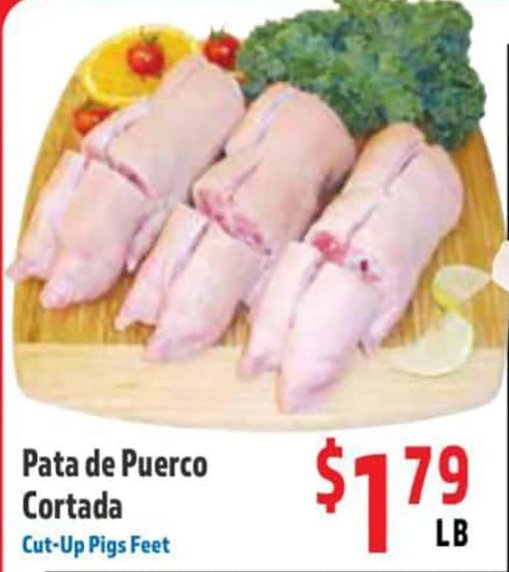 Pata de Puerco Cortada