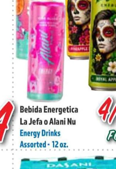 Bebida Energetica La Jefa o Alani Nu