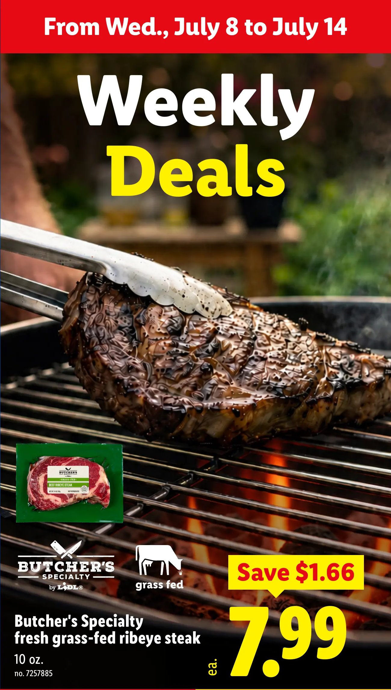 Butcher's Specialty fresh grass-fed ribeye steak