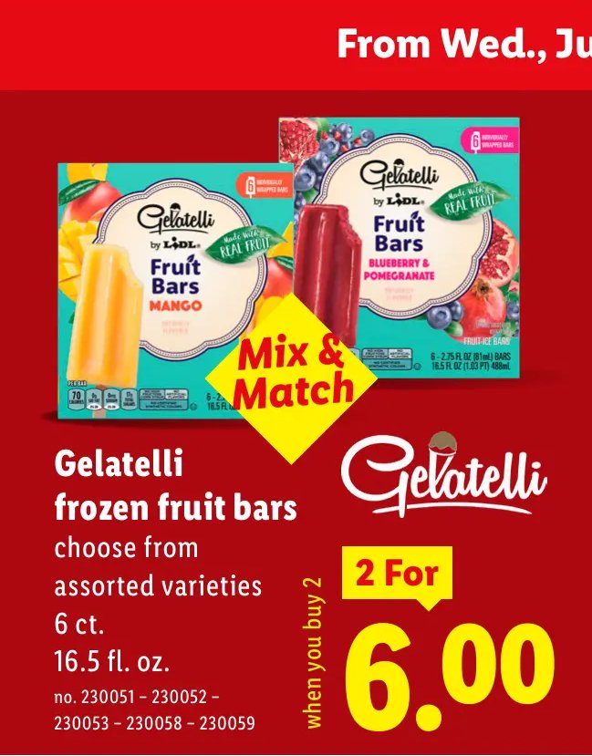 Gelatelli frozen fruit bars