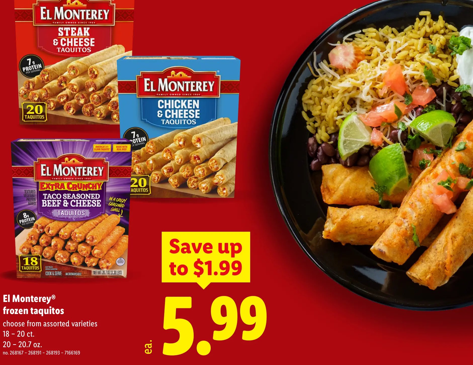 El Monterey® frozen taquitos
