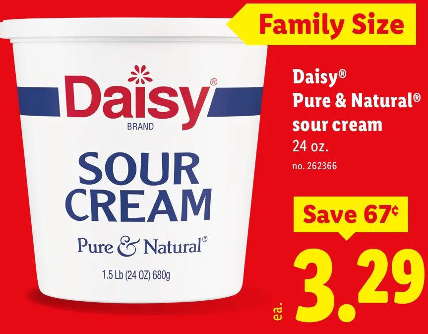 Daisy® Pure & Natural® sour cream