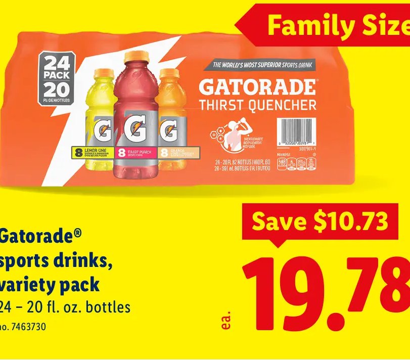 Gatorade sports drinks, variety pack