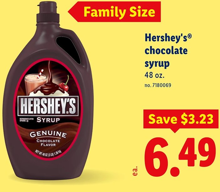 Hershey's® chocolate syrup