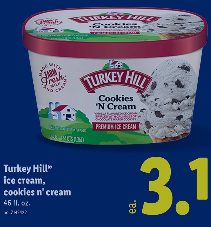 Turkey Hill® ice cream, cookies n' cream