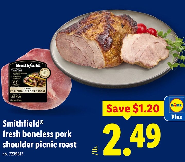 Smithfield® fresh boneless pork shoulder picnic roast