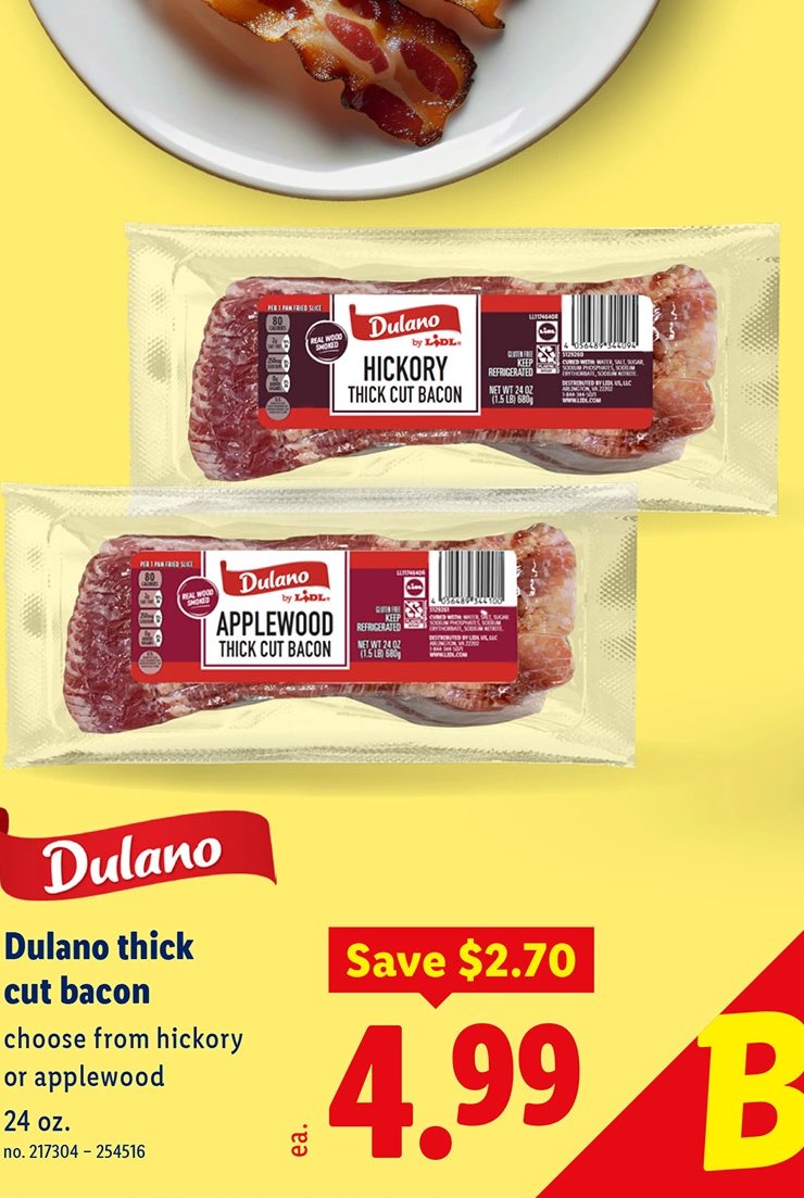 Dulano thick cut bacon