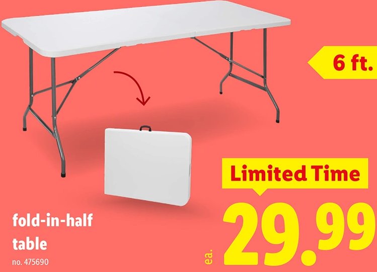 fold-in-half table