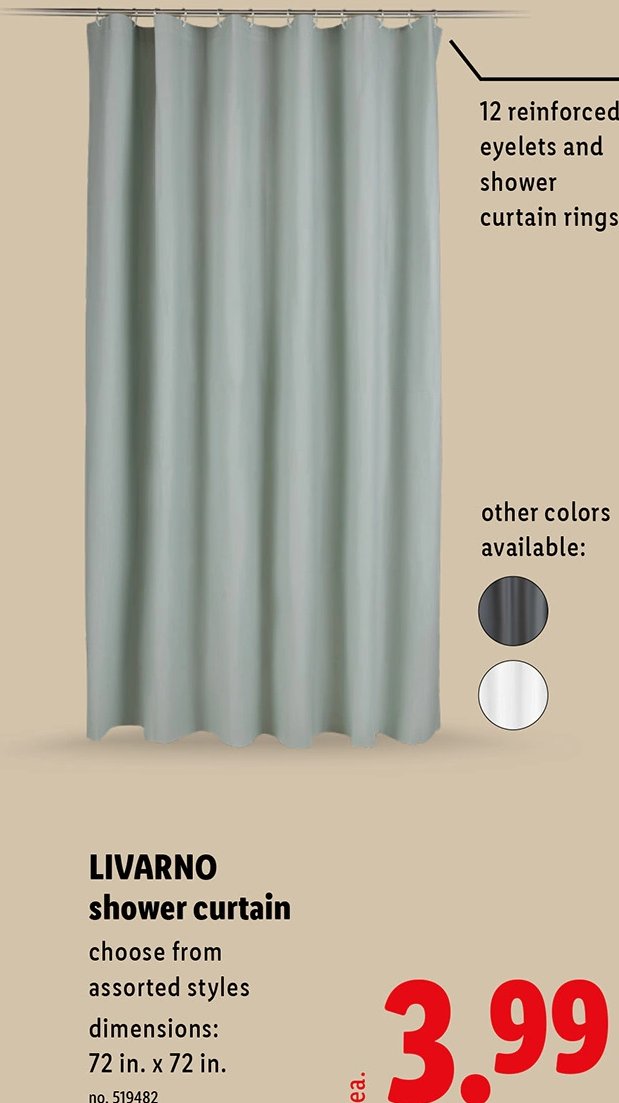 LIVARNO shower curtain