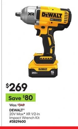 DEWALT® 20V MAX* XR 1/2-In Impact Wrench Kit