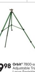Orbit® 7800-sq ft Adjustable Tripod Lawn Sprinkler
