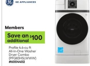 GE Profile 4.6-cu ft All-in-One Washer Dryer Combo