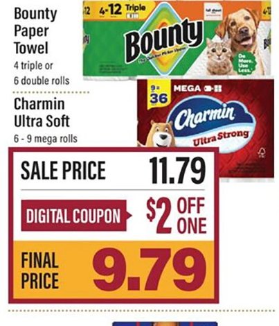 Bounty Paper Towel / Charmin Ultra Soft