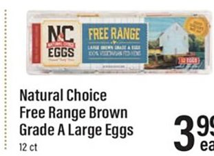 Natural Choice Free Range Brown Grade A Large Eggs