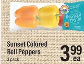 Sunset Colored Bell Peppers