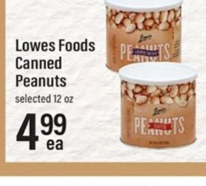 Lowes Foods Canned Peanuts
