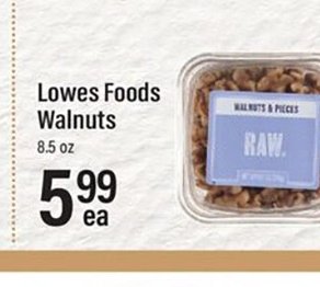 Lowes Foods Walnuts