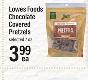 Lowes Foods Chocolate Covered Pretzels