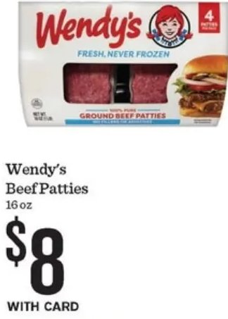 Wendy's Beef Patties