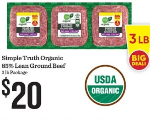 Simple Truth Organic 85% Lean Ground Beef