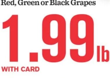 Red, Green or Black Grapes