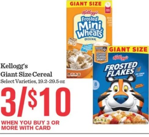 Kellogg's Giant Size Cereal