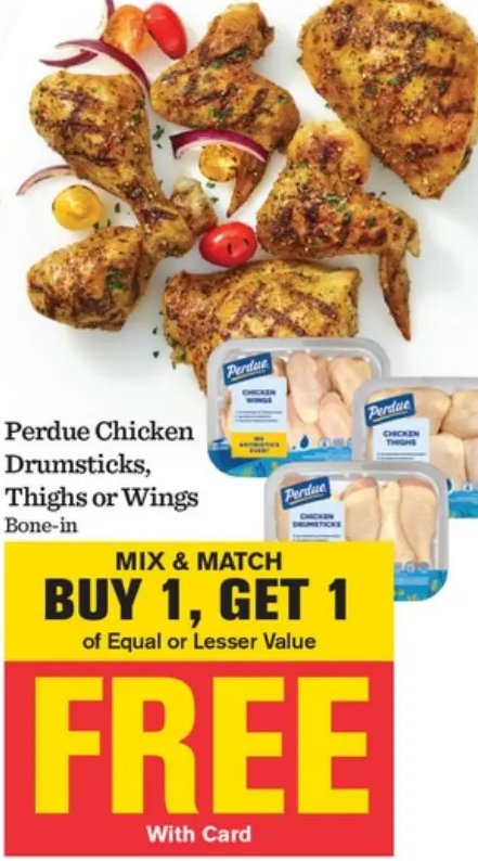 Perdue Chicken Drumsticks, Thighs or Wings