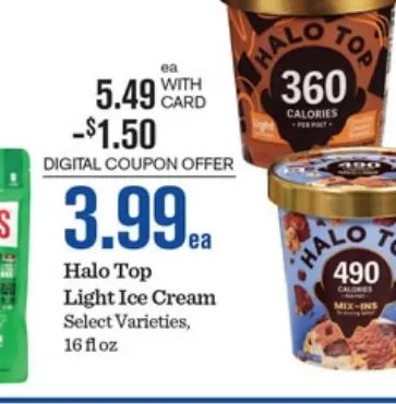 Halo Top Light Ice Cream