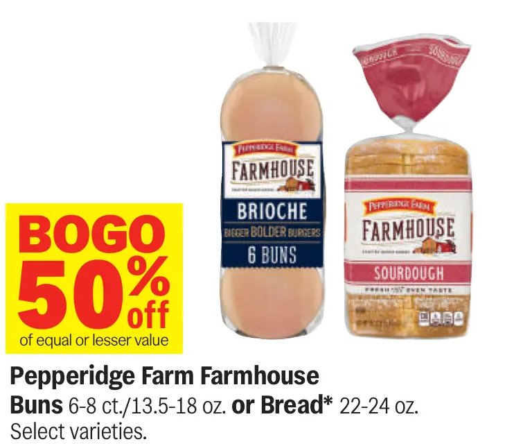 Pepperidge Farm Farmhouse Buns or Bread