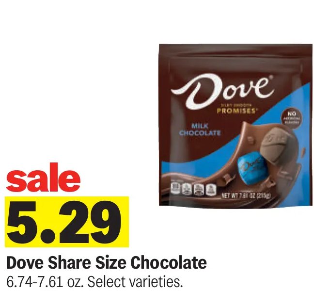 Dove Share Size Chocolate