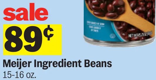 Meijer Ingredient Beans