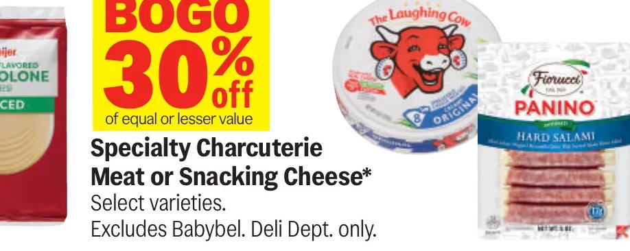 Specialty Charcuterie Meat or Snacking Cheese