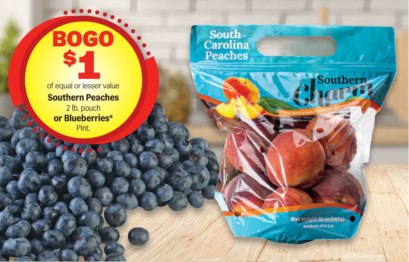Southern Peaches or Blueberries