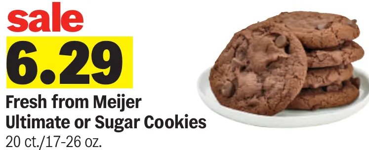 Fresh from Meijer Ultimate or Sugar Cookies