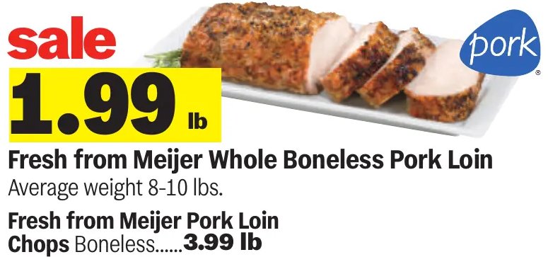 Fresh from Meijer Whole Boneless Pork Loin