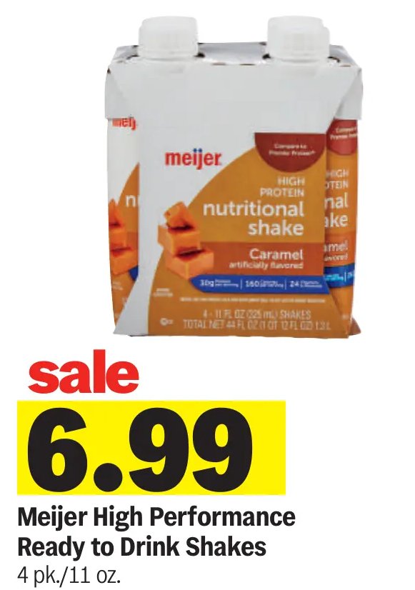 Meijer High Performance Ready to Drink Shakes