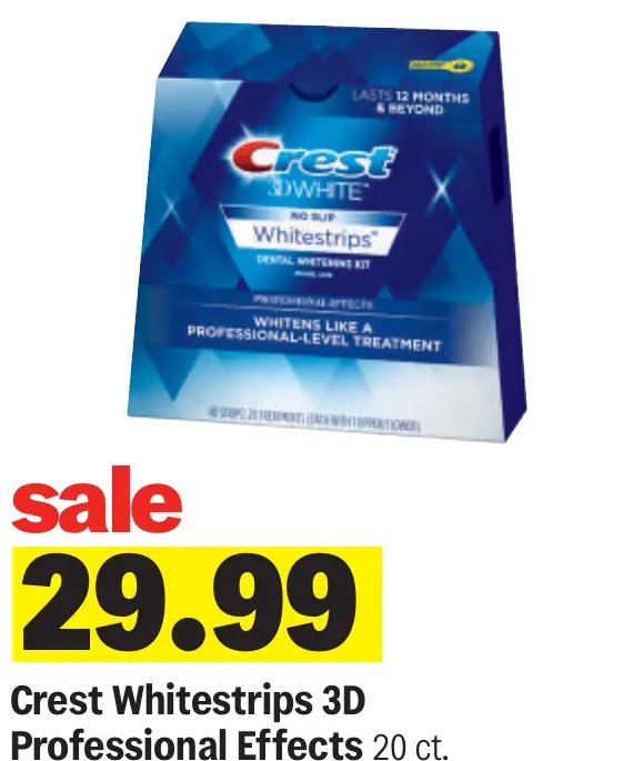 Crest Whitestrips 3D Professional Effects