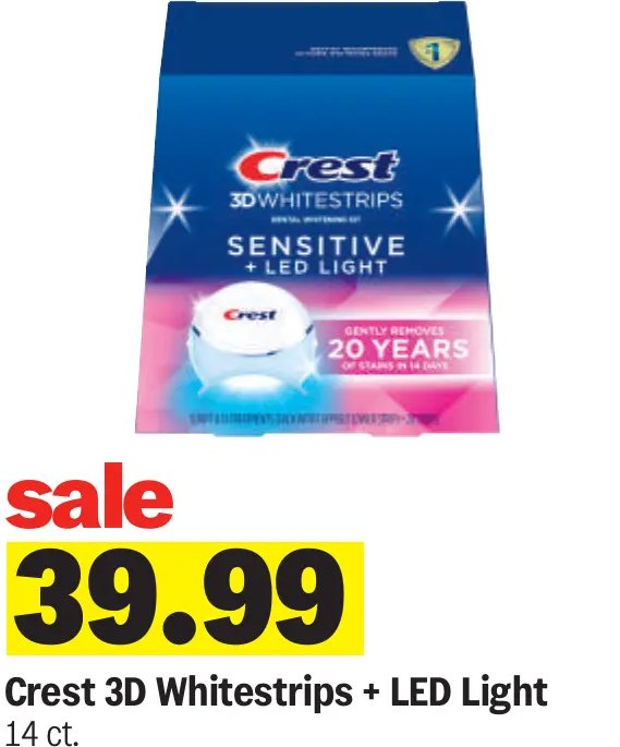 Crest 3D Whitestrips + LED Light