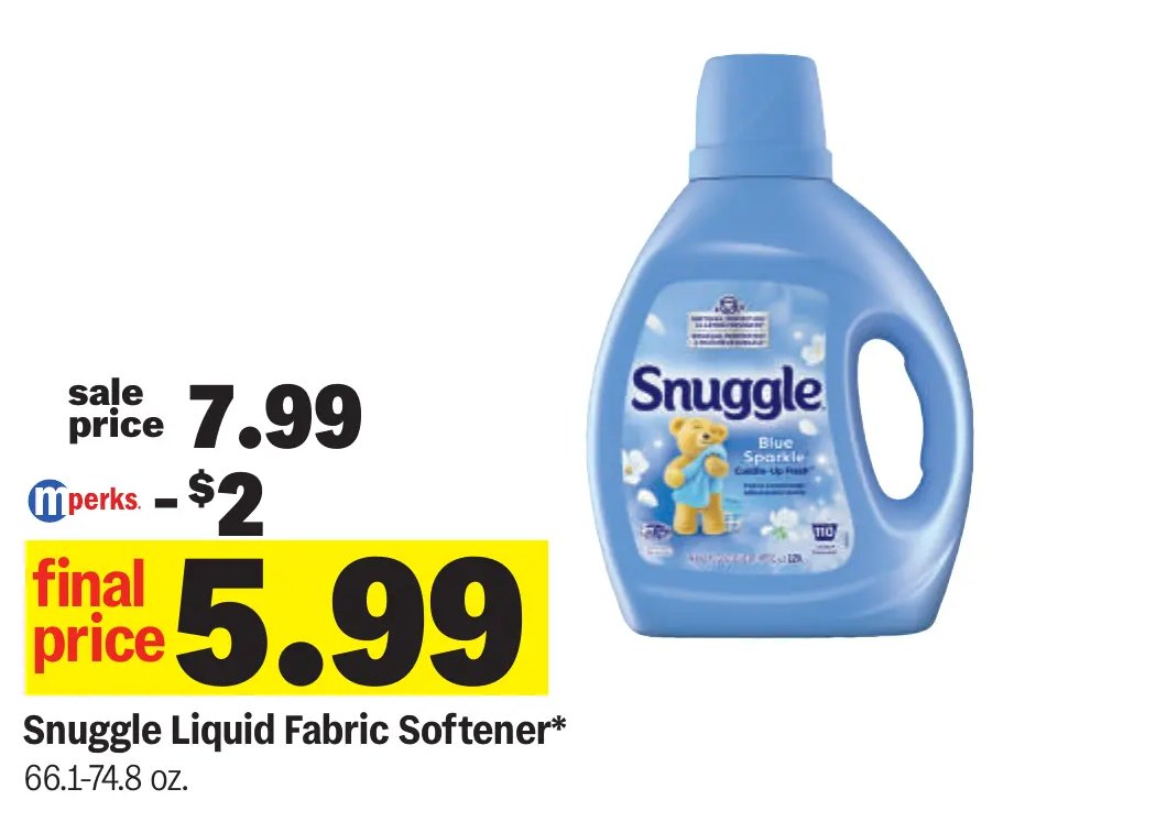 Snuggle Liquid Fabric Softener