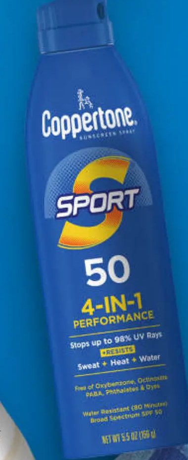 Coppertone Sport 4-IN-1 Performance Sunscreen Spray