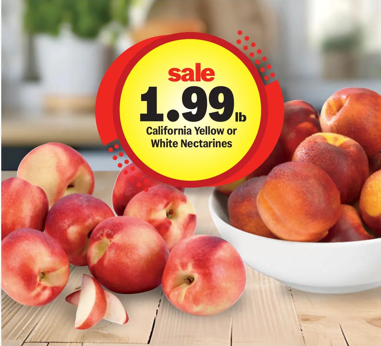 California Yellow or White Nectarines