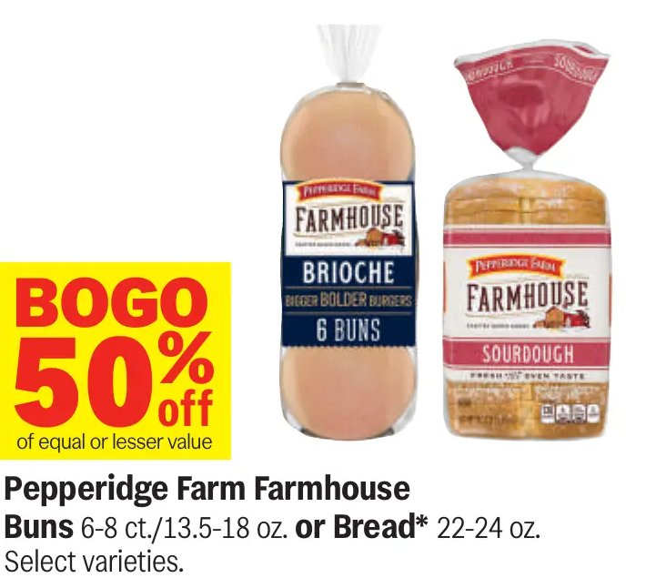Pepperidge Farm Farmhouse Buns or Bread