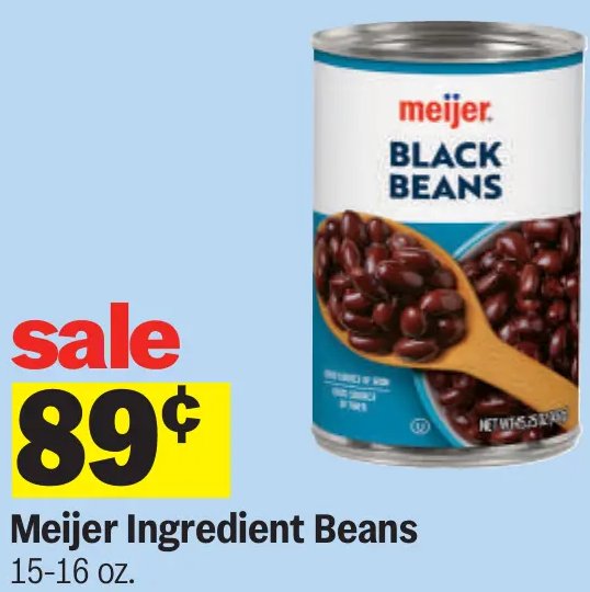 Meijer Ingredient Beans