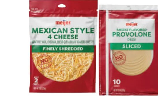 Meijer Shredded, Sliced or Chunk Cheese