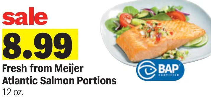 Fresh from Meijer Atlantic Salmon Portions