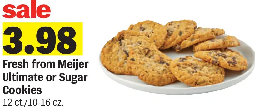 Fresh from Meijer Ultimate or Sugar Cookies