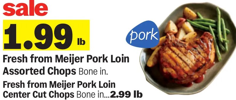 Fresh from Meijer Pork Loin Assorted Chops