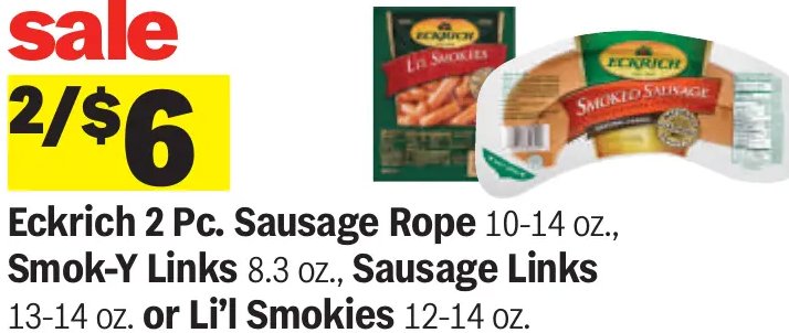Eckrich 2 Pc. Sausage Rope
