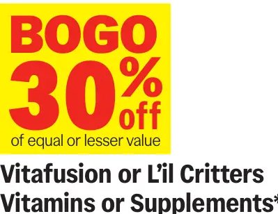 Vitafusion or L'il Critters Vitamins or Supplements*